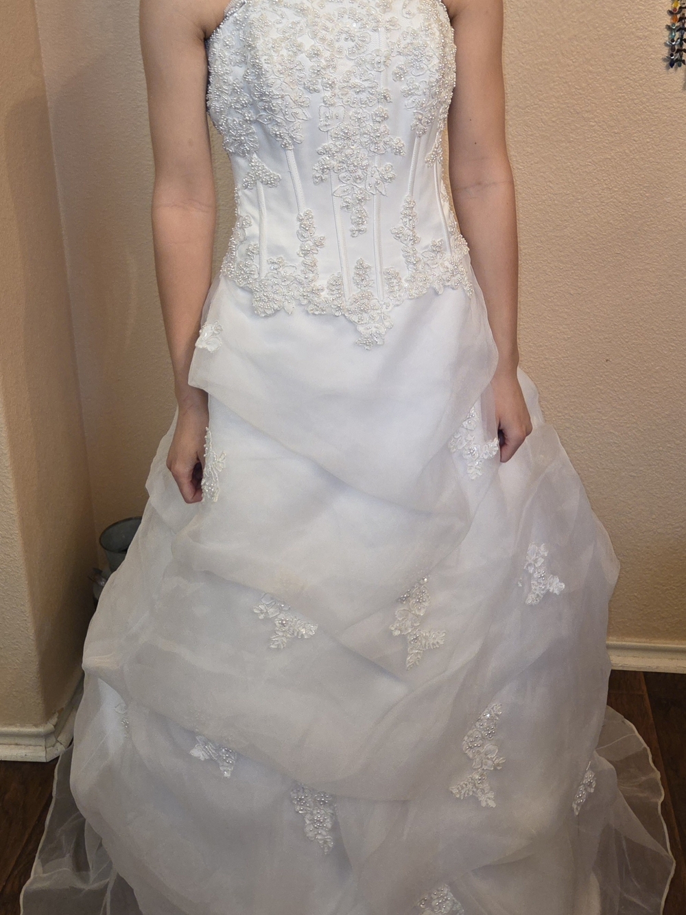 David's Bridal Organa Corset Wedding Dress Size 4